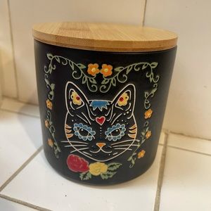 Dia de los muertos day of the dead cat canister